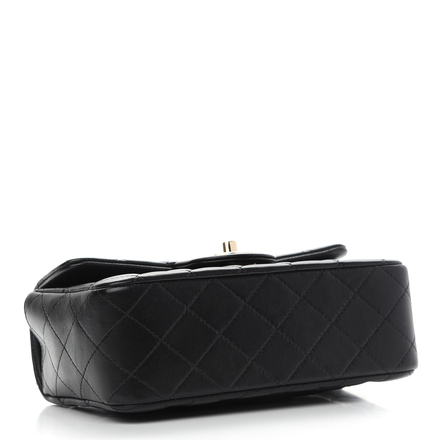 Chanel Lambskin Quilted Mini Top Handle Rectangular Flap Black 4 of 9