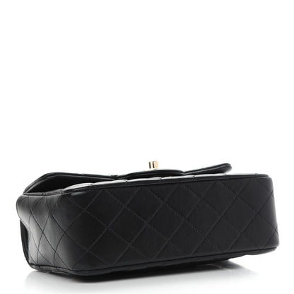 Chanel Lambskin Quilted Mini Top Handle Rectangular Flap Black 4 of 9