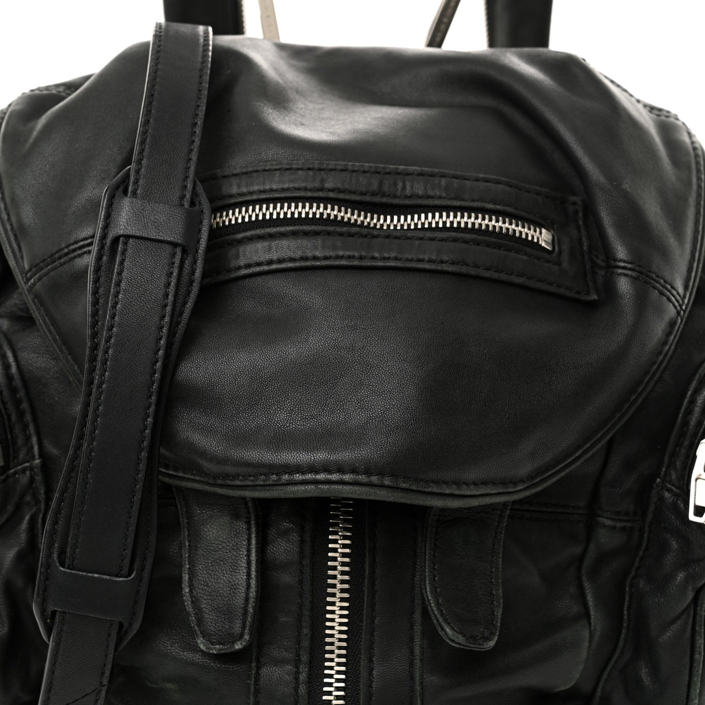 Lambskin Marti Backpack Bag Washed Black Rhodium Hardware