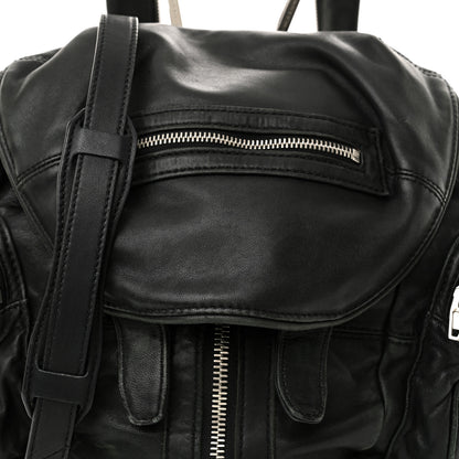 Alexander Wang Lambskin Marti Backpack Bag Washed Black Rhodium Hardware 7 of 14