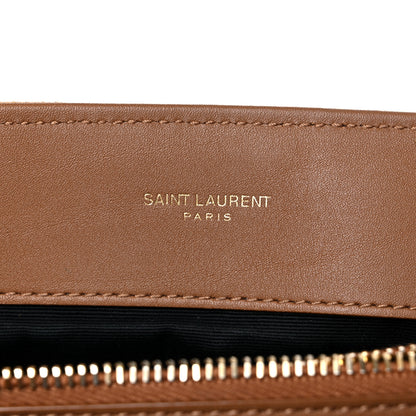 Saint Laurent Suede Y Quilted Monogram Medium Loulou Chain Satchel Cinnamon 6 of 27