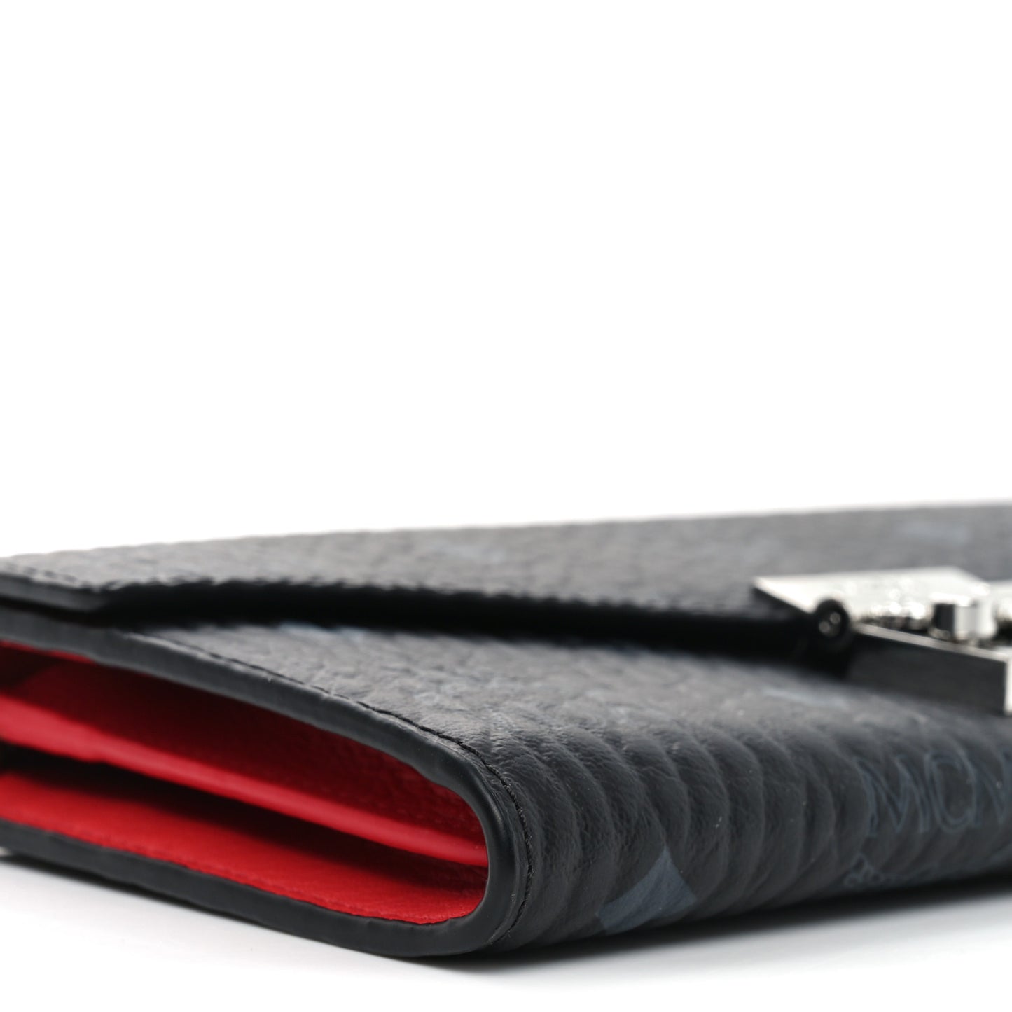 Visetos Large Patricia Wallet On Chain Black Red