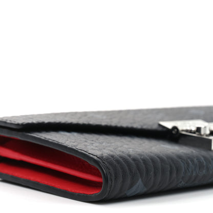 MCM Visetos Large Patricia Wallet On Chain Black Red 7 of 8