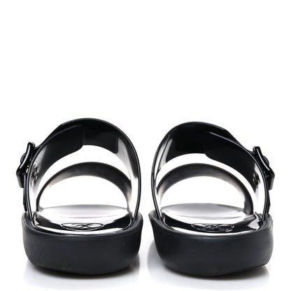 Louis Vuitton Monogram Sunbath Flat Mule Sandals 37 Black 6 of 9