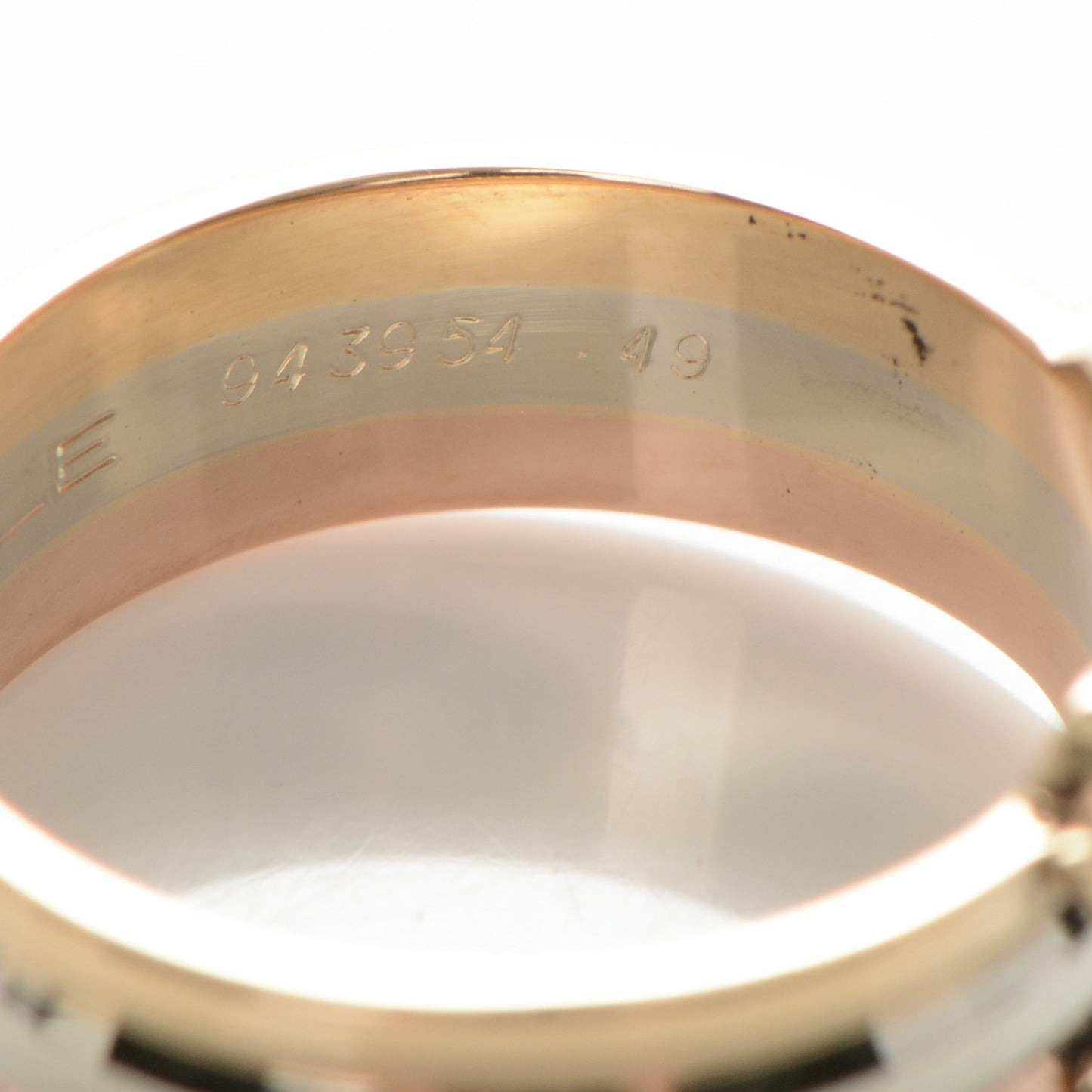 18K Pink Yellow White Gold C De Ring 49 4.75