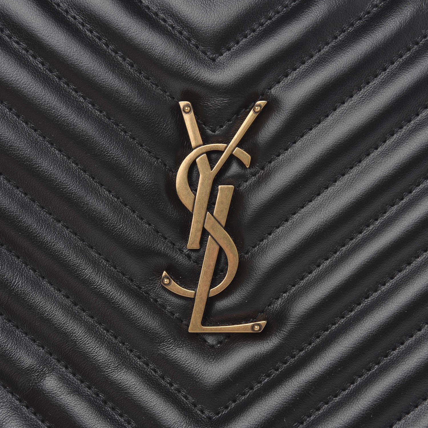 Saint Laurent Calfskin Matelasse Monogram Lou Camera Bag Black 9 of 9