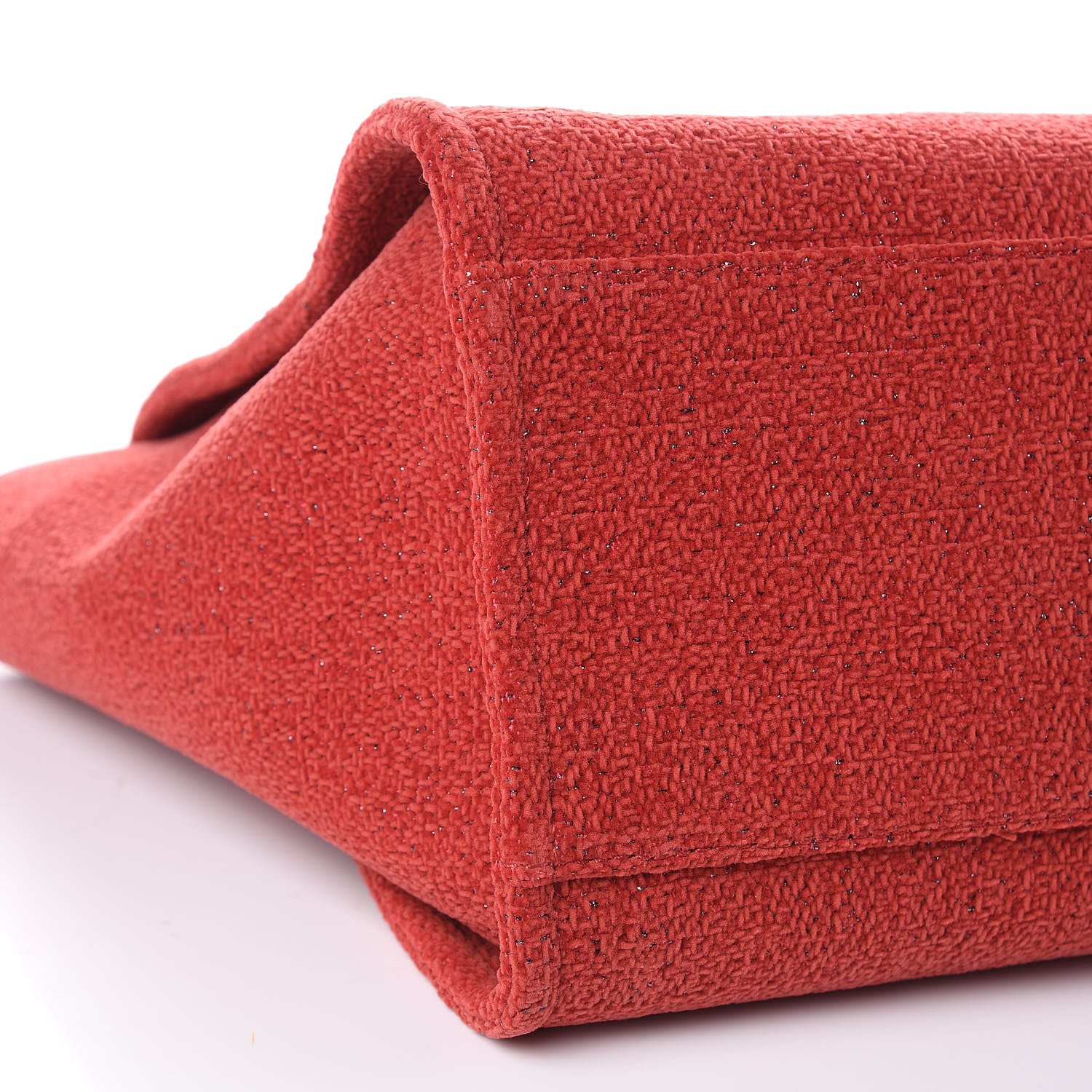 Chanel Lurex Boucle Large Deauville Tote Red 9 of 10