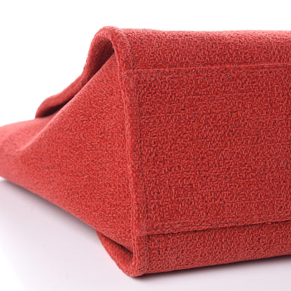 Chanel Lurex Boucle Large Deauville Tote Red 9 of 10