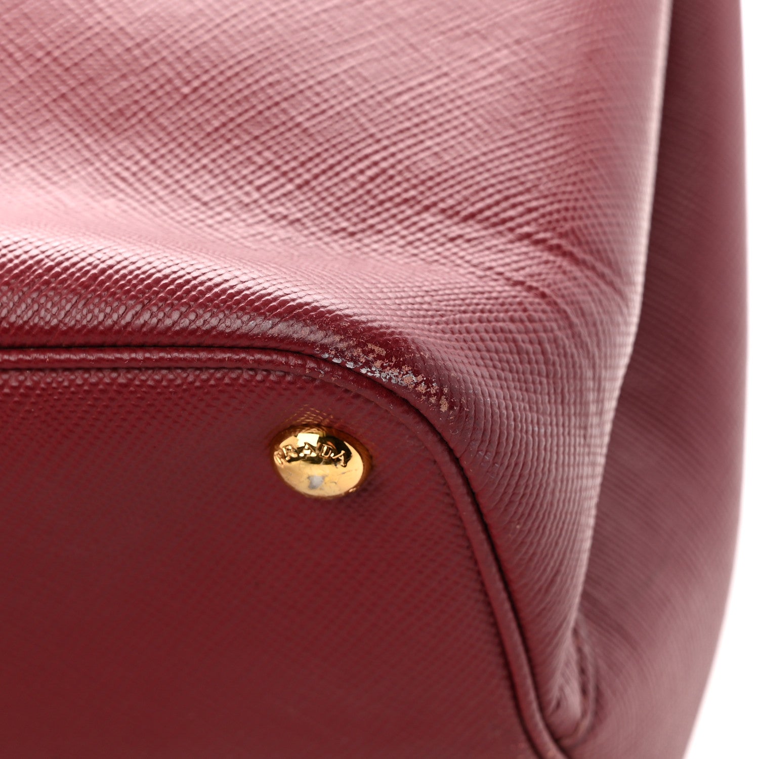 Prada Saffiano Cuir Medium Double Bag Cerise 14 of 16