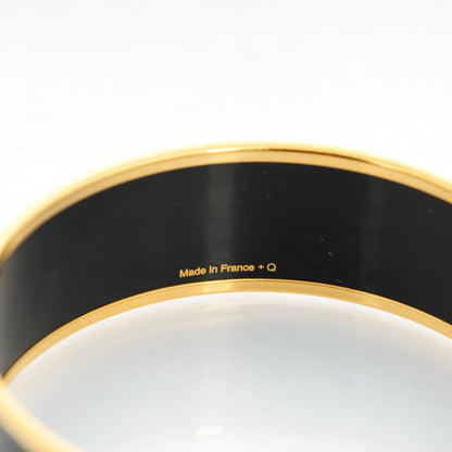 Hermes Enamel Printed Wide Grand Apparat Bracelet 65 Black 5 of 6