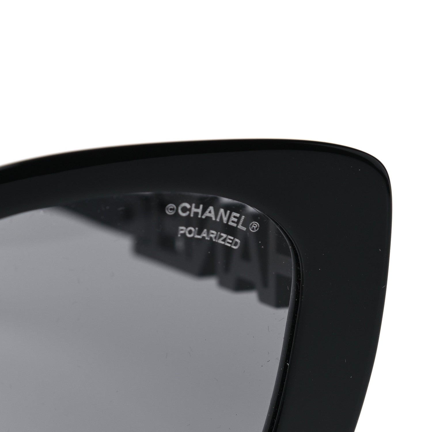Chanel Acetate Strass Polarized Square Sunglasses 5422-B Black 5 of 7