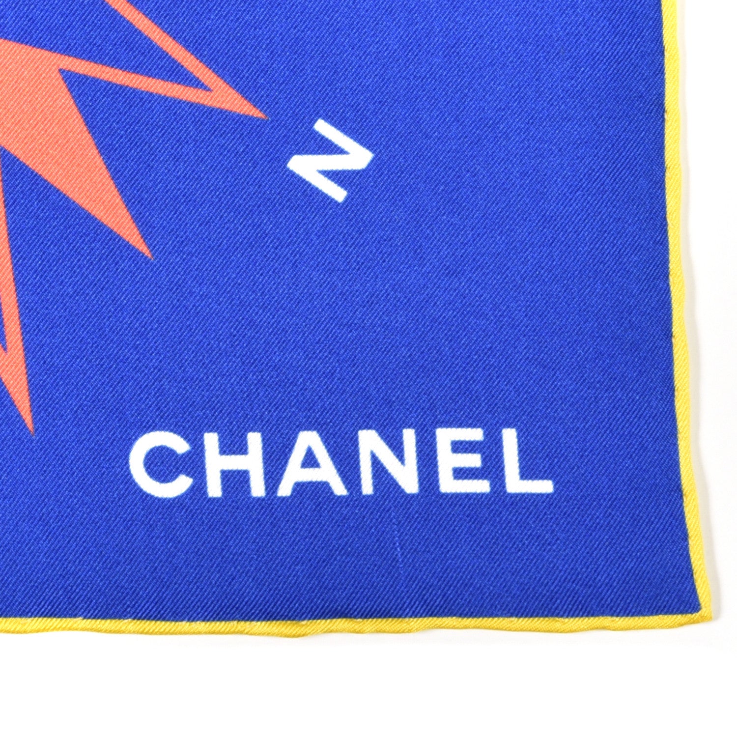 Chanel Silk CC Cruise Print Square Scarf Dark Blue 2 of 3