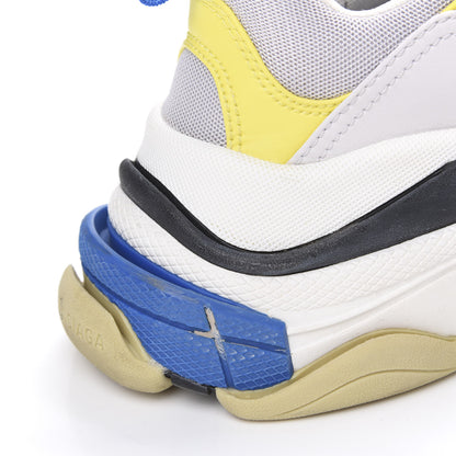 Balenciaga Fabric Mesh Womens Triple S Sneakers 40 White Purple Yellow 10 of 13