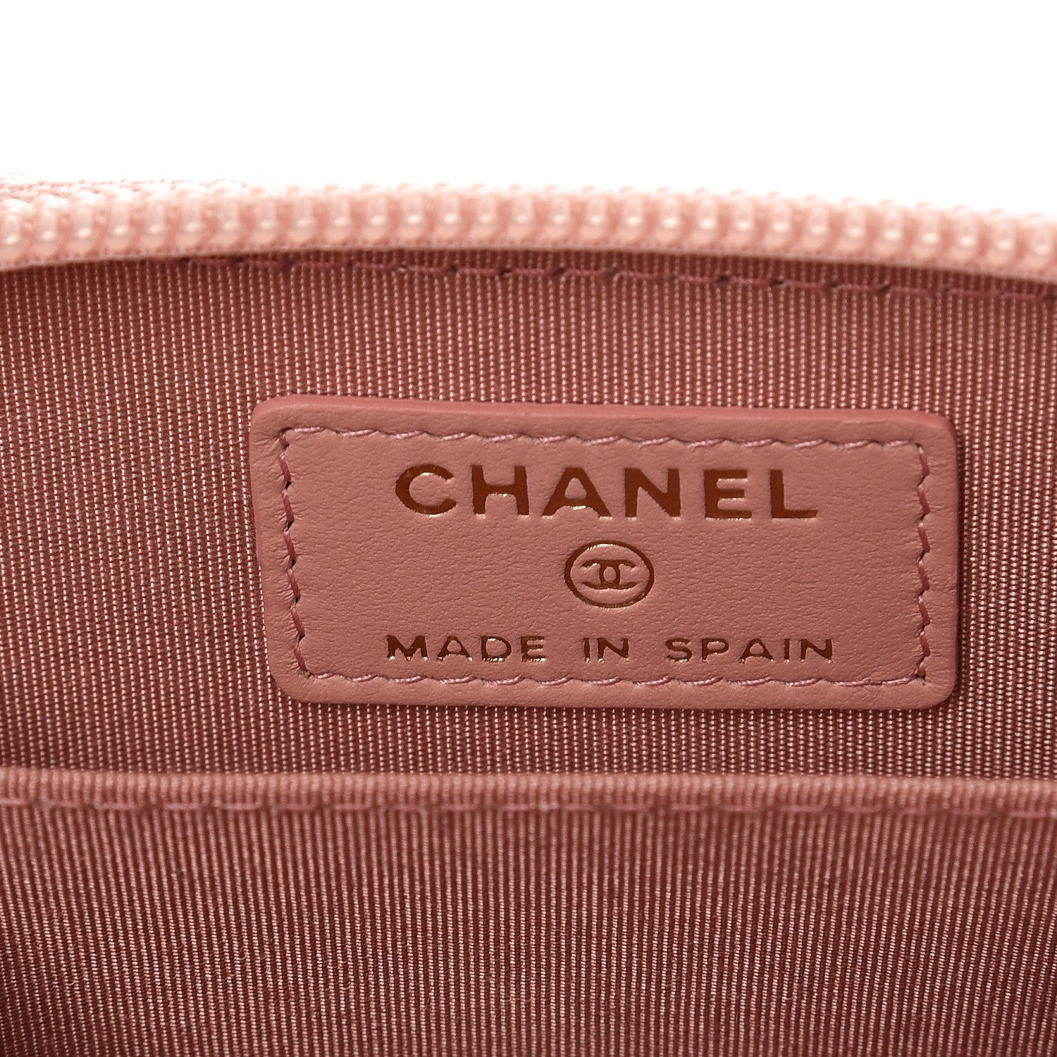 Chanel Caviar Quilted Boy Zip Around Coin Purse Wallet Light Pink 6 of 8