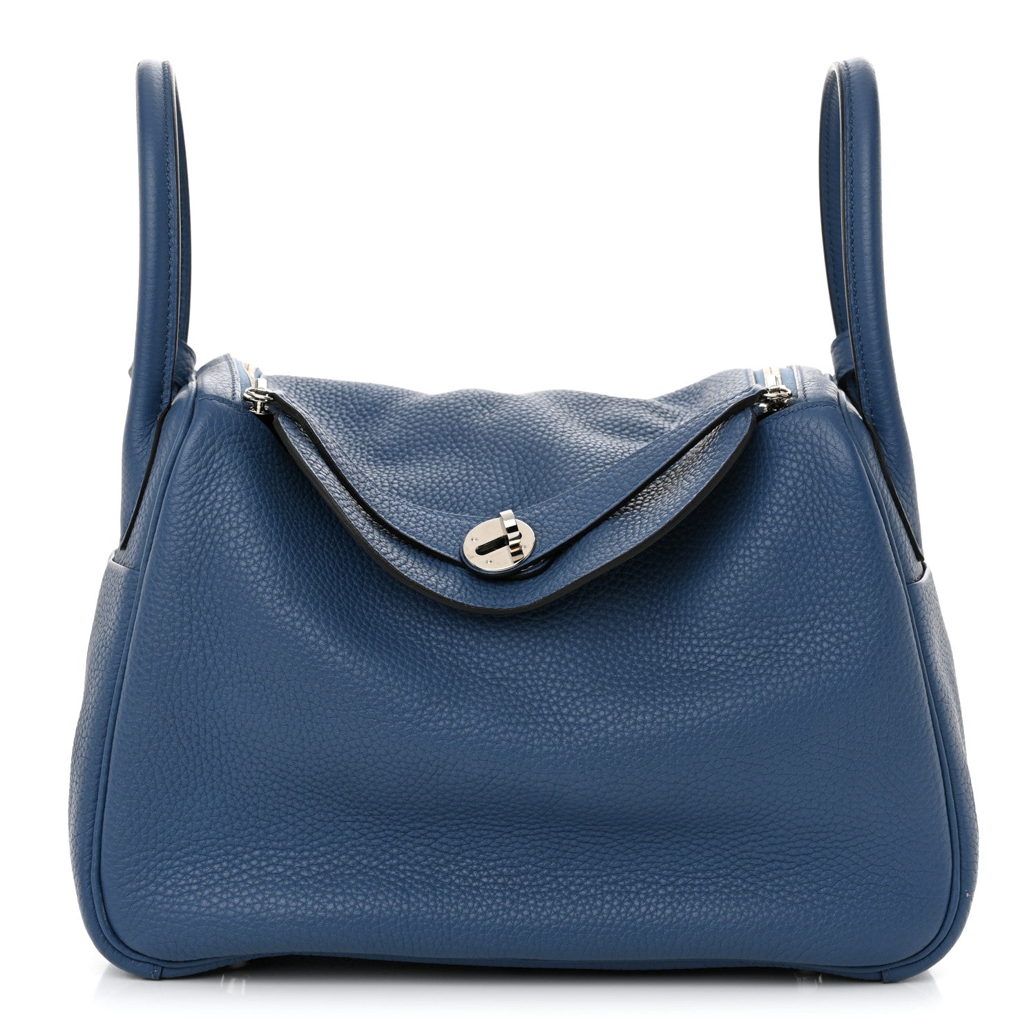 Hermes Taurillon Clemence Lindy 30 Bleu Agate Gris Mouette 1 of 10