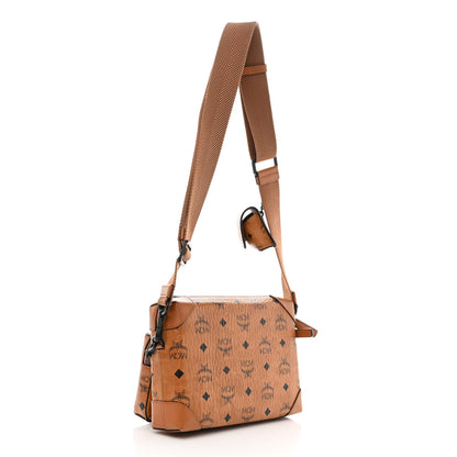 MCM Visetos Small Soft Berlin Multifunction Crossbody Cognac 3 of 14