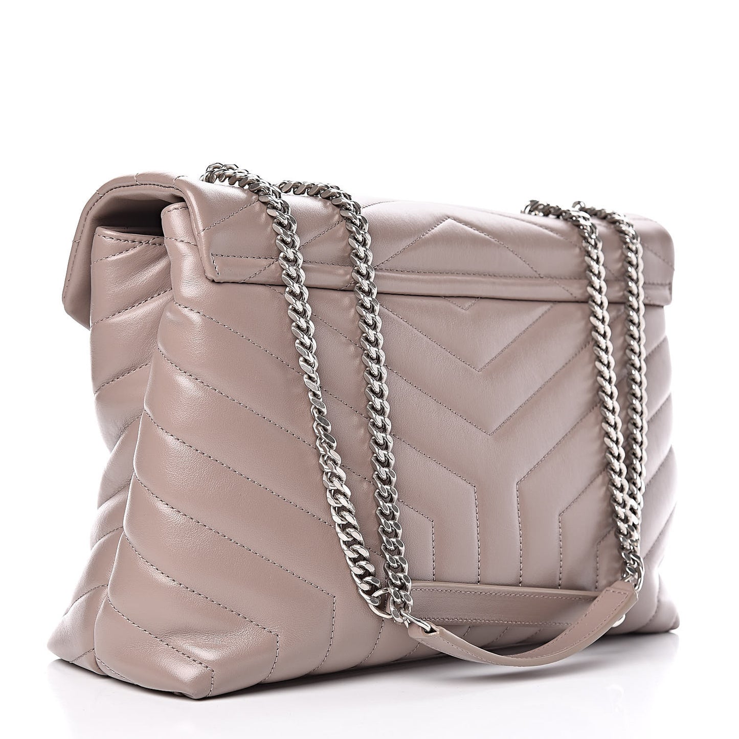 Calfskin Y Quilted Monogram Medium Loulou Chain Satchel Mink