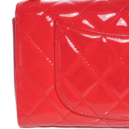 Chanel Patent Quilted Travel Wallet Dark Pink 9 of 9