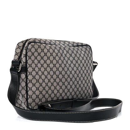 Celine Canvas Calfskin Macadam Crossbody Black 3 of 9