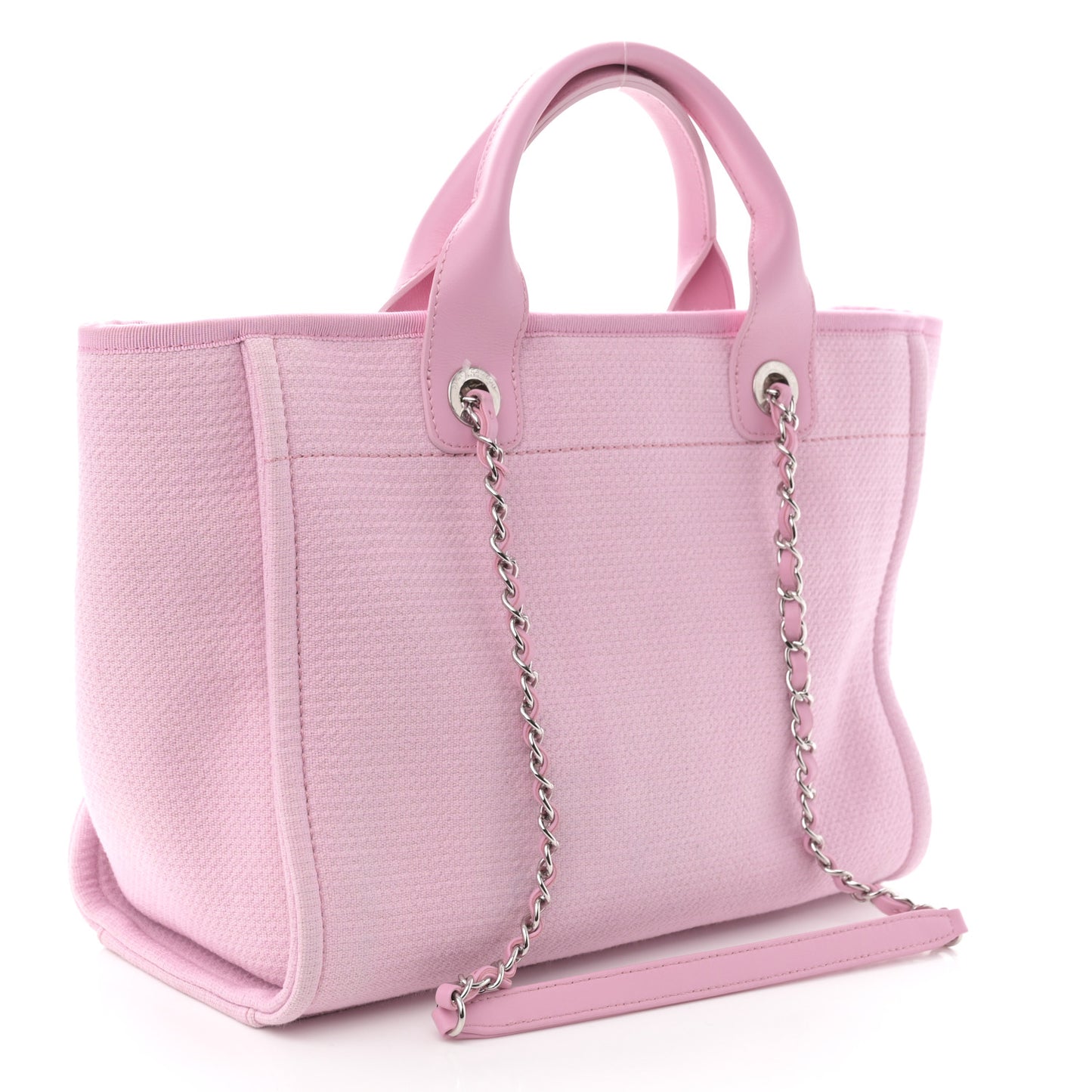 Mixed Fibers Small Deauville Tote Dark Pink