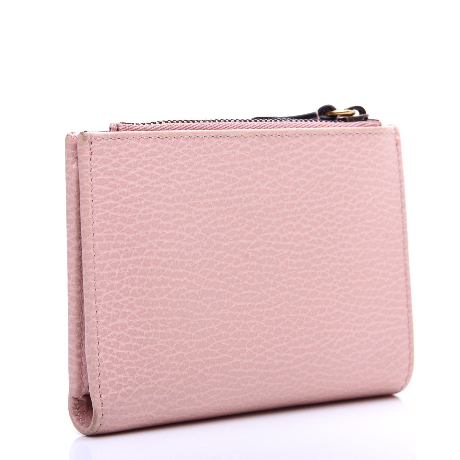 Gucci Pebbled Calfskin Butterfly Card Case Wallet Perfect Pink 3 of 12