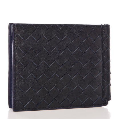 Bottega Veneta Nappa Intrecciato Bi-Fold Wallet Blue 3 of 8