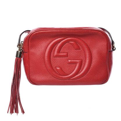 Gucci Pebbled Calfskin Small Soho Disco Bag Tabasco Red 1 of 18