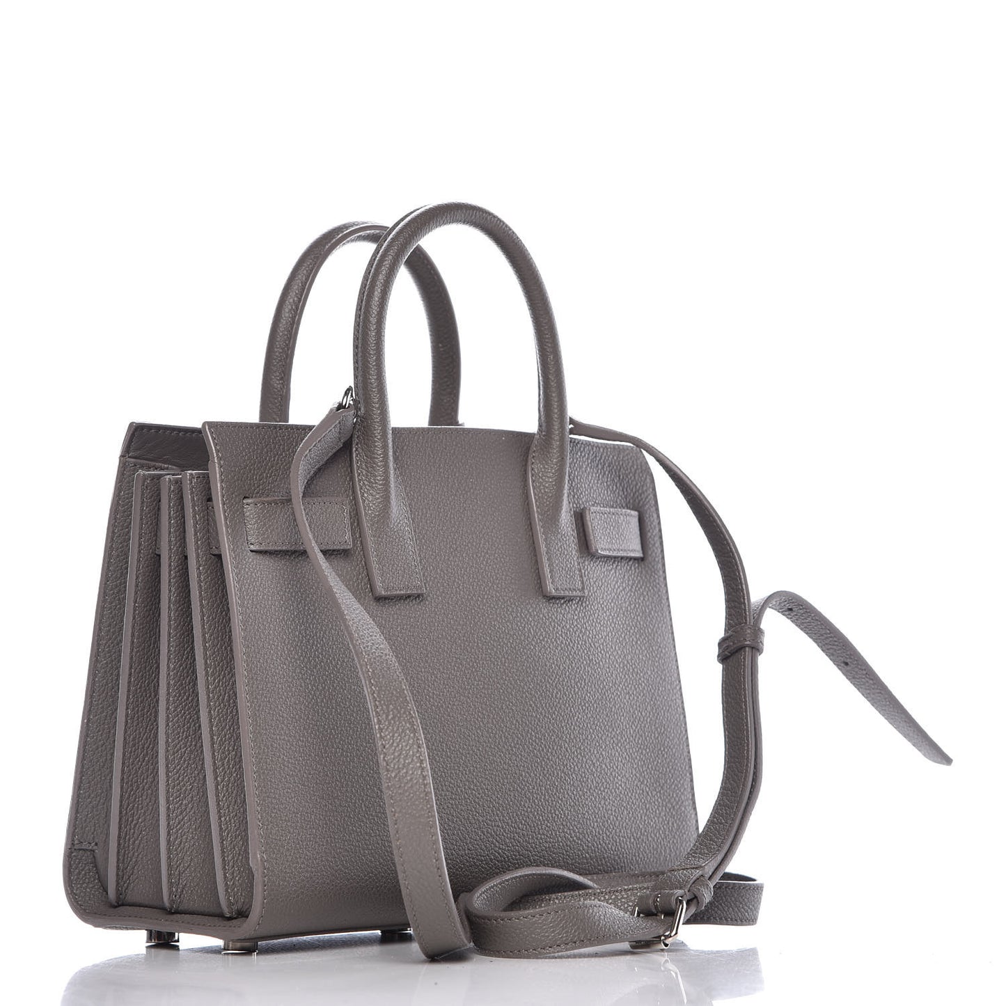 Grained Calfskin Nano Sac De Jour Fog