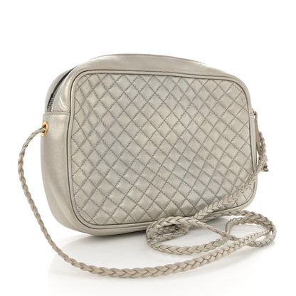 Gucci Laminated Nappa Web Trapuntata Small GG Shoulder Bag Argento 3 of 10