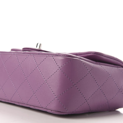 Chanel Lambskin Quilted Mini Rectangular Flap Purple 7 of 10
