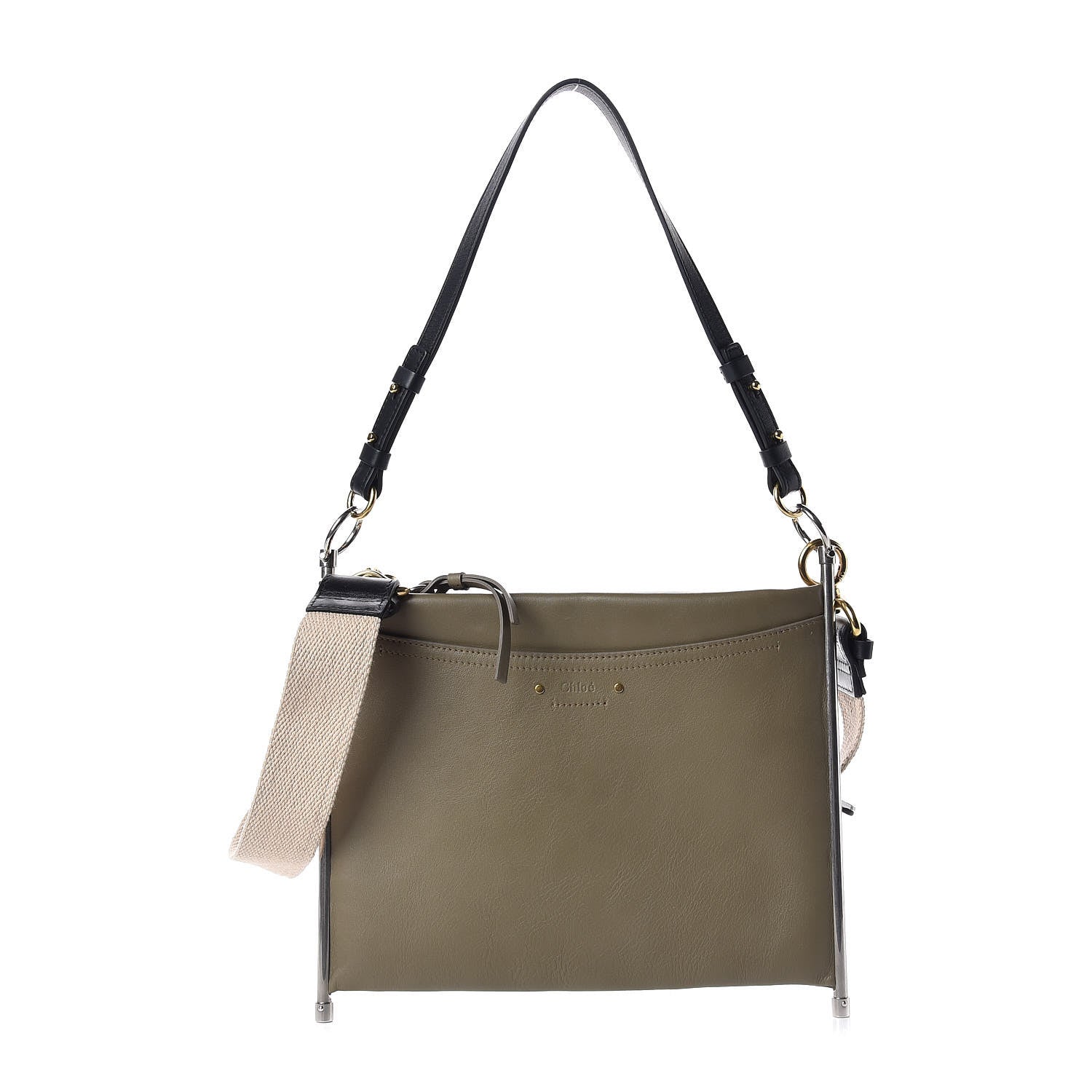 Chloe Smooth Calfskin Medium Roy Clutch Merino Grey 1 of 8