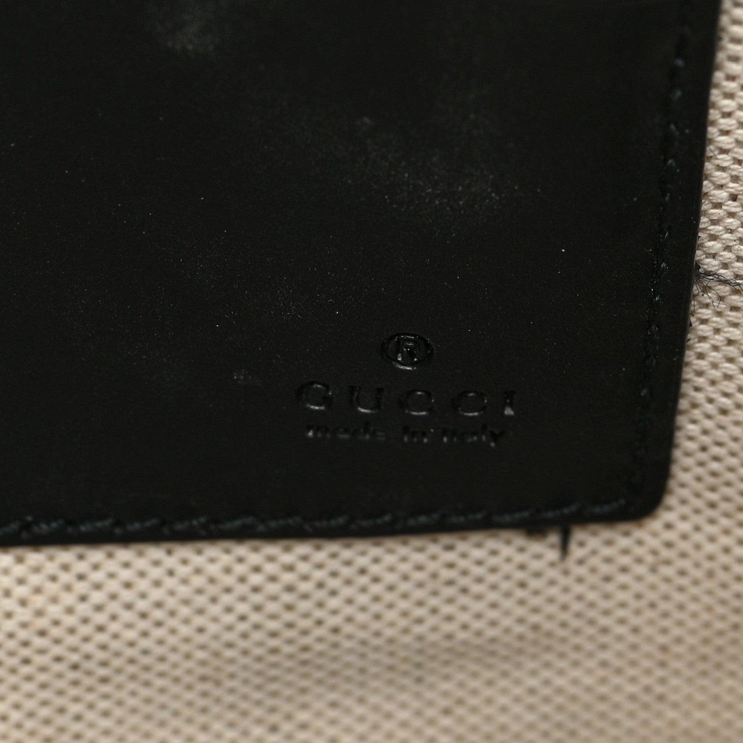 Gucci GG Supreme Monogram Wolf Zip Wristlet Pouch Beige 6 of 7
