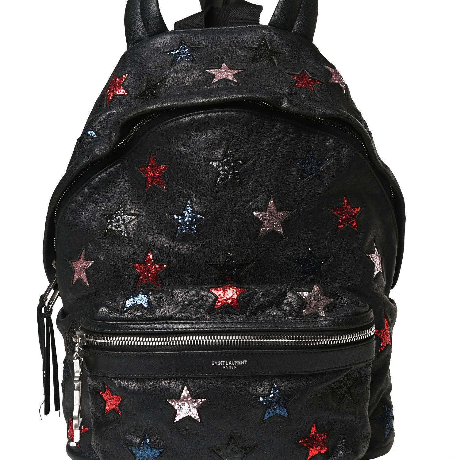 Saint Laurent Lambskin Star Applique Mini City California Backpack Black 10 of 30