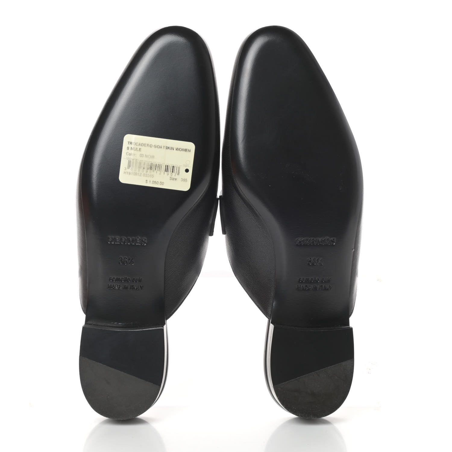 Hermes Goatskin Trocadero Mule 36.5 Black 7 of 7