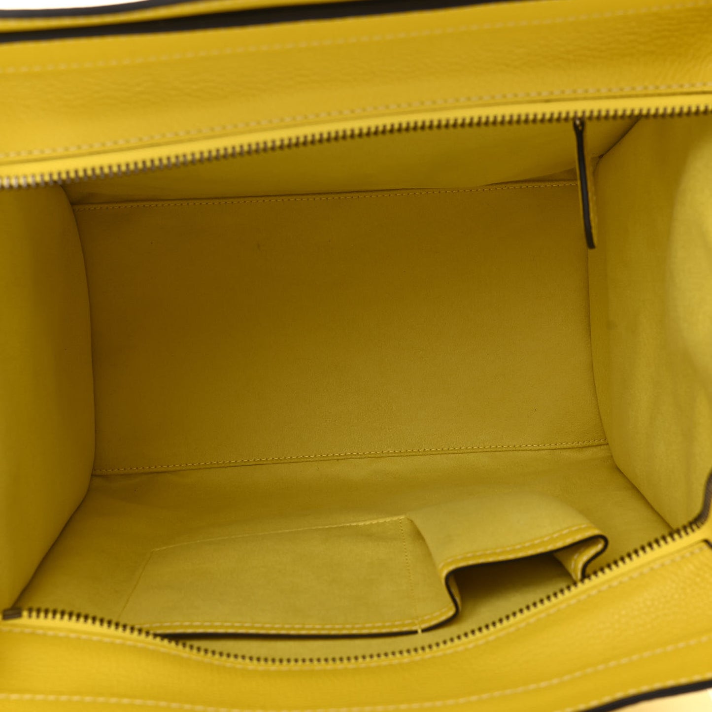 Drummed Calfskin Mini Luggage Citron