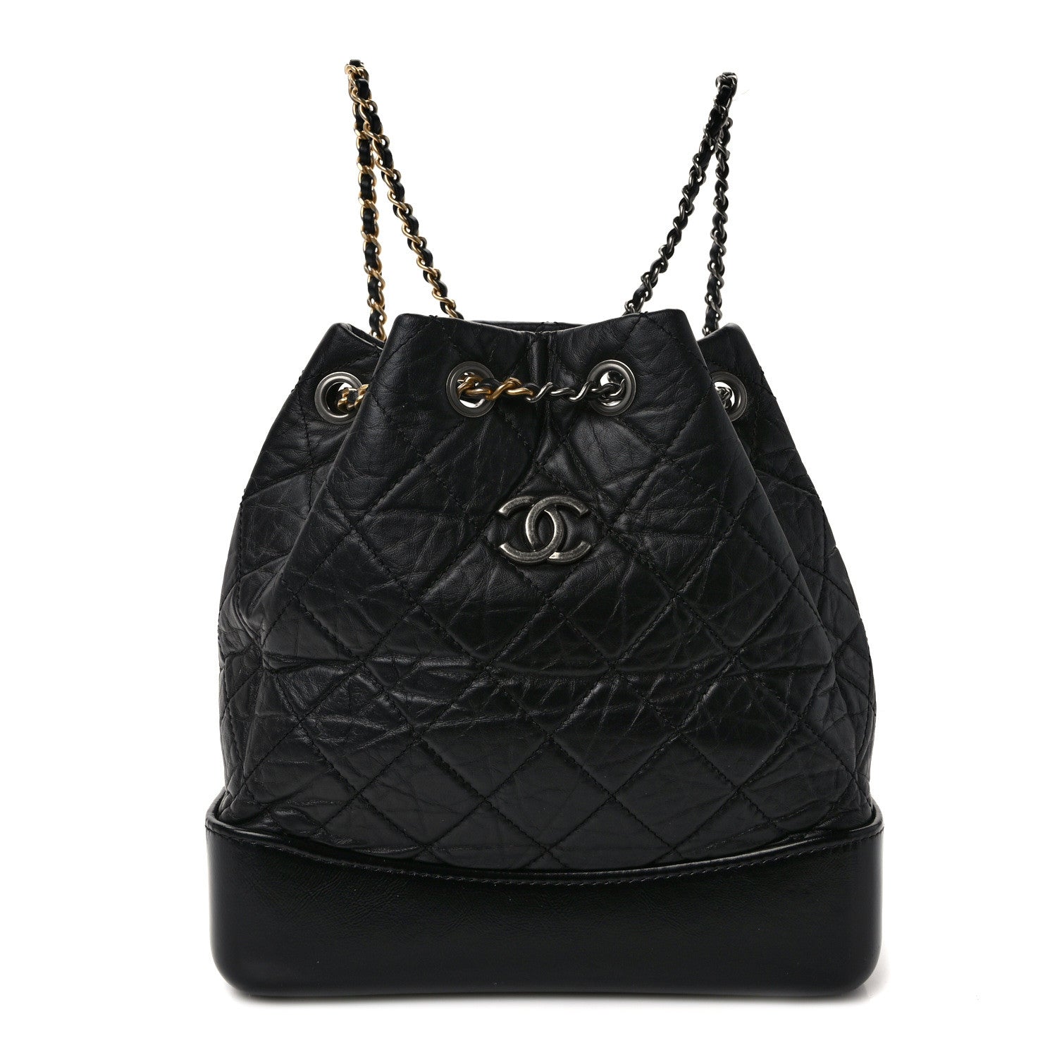 Chanel Aged Calfskin Quilted Small Gabrielle Backpack Black 1 of 11