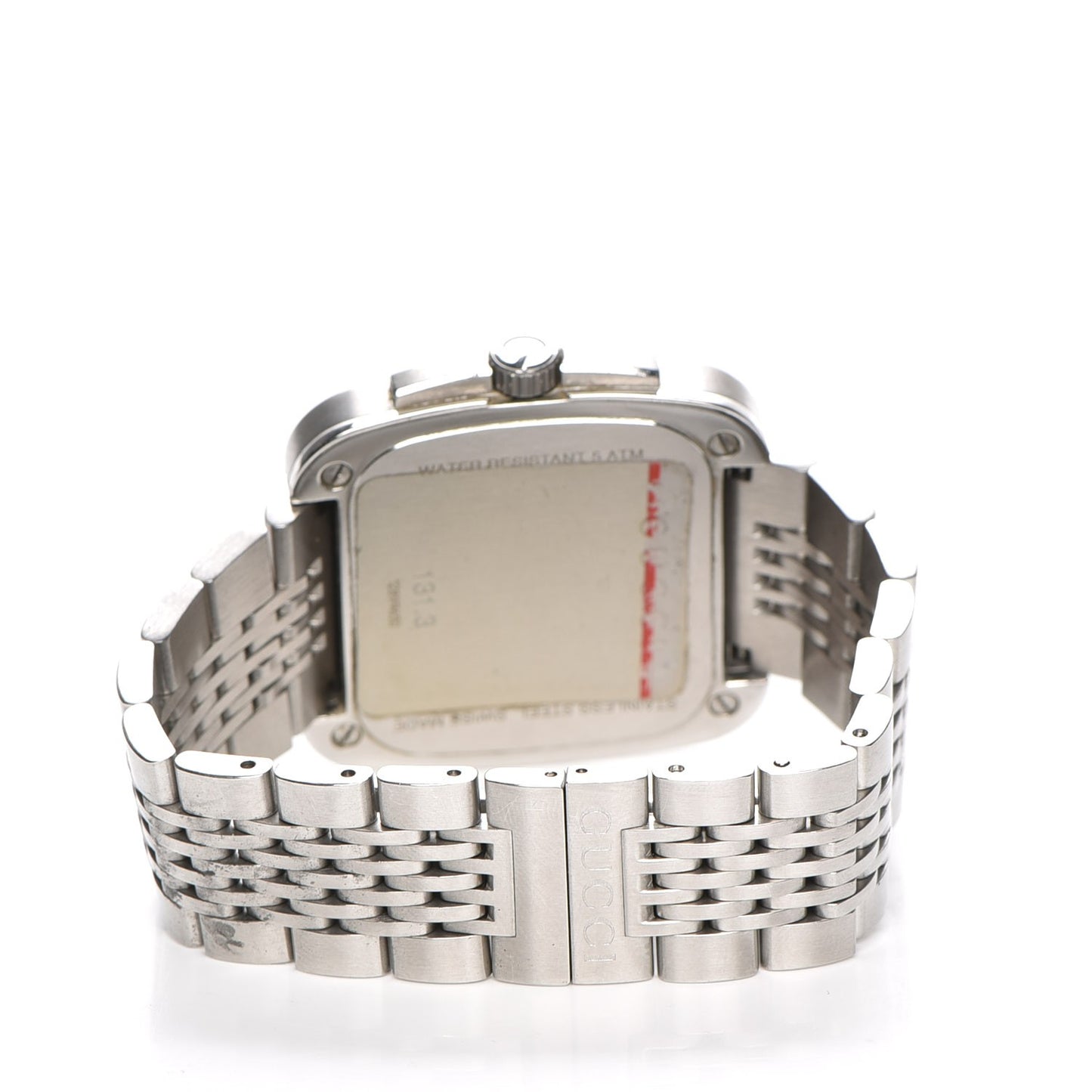 Stainless Steel 40mm G Coupe Square Quartz Watch Brown