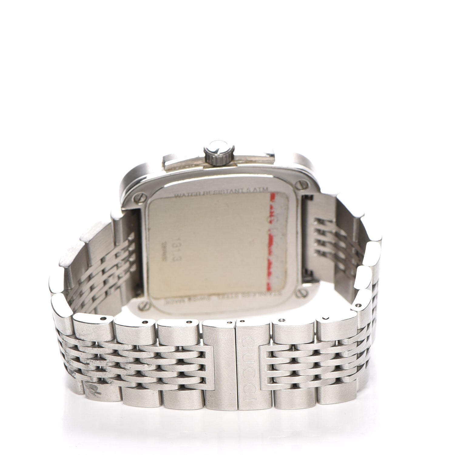 Gucci Stainless Steel 40mm G Coupe Square Quartz Watch Brown 4 of 9