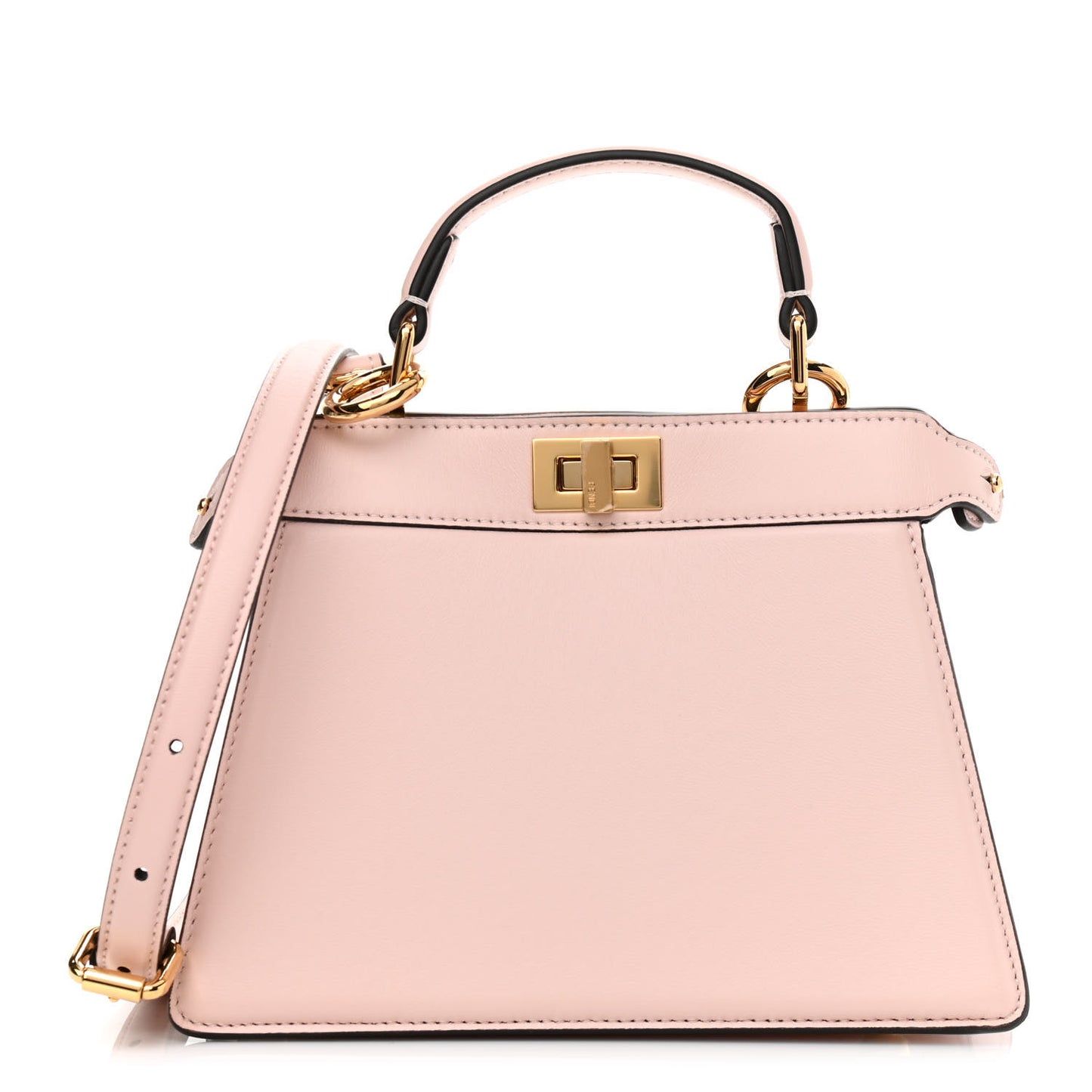 Shiny Nappa Petite Peekaboo I SEE U Satchel Rosa Confetto