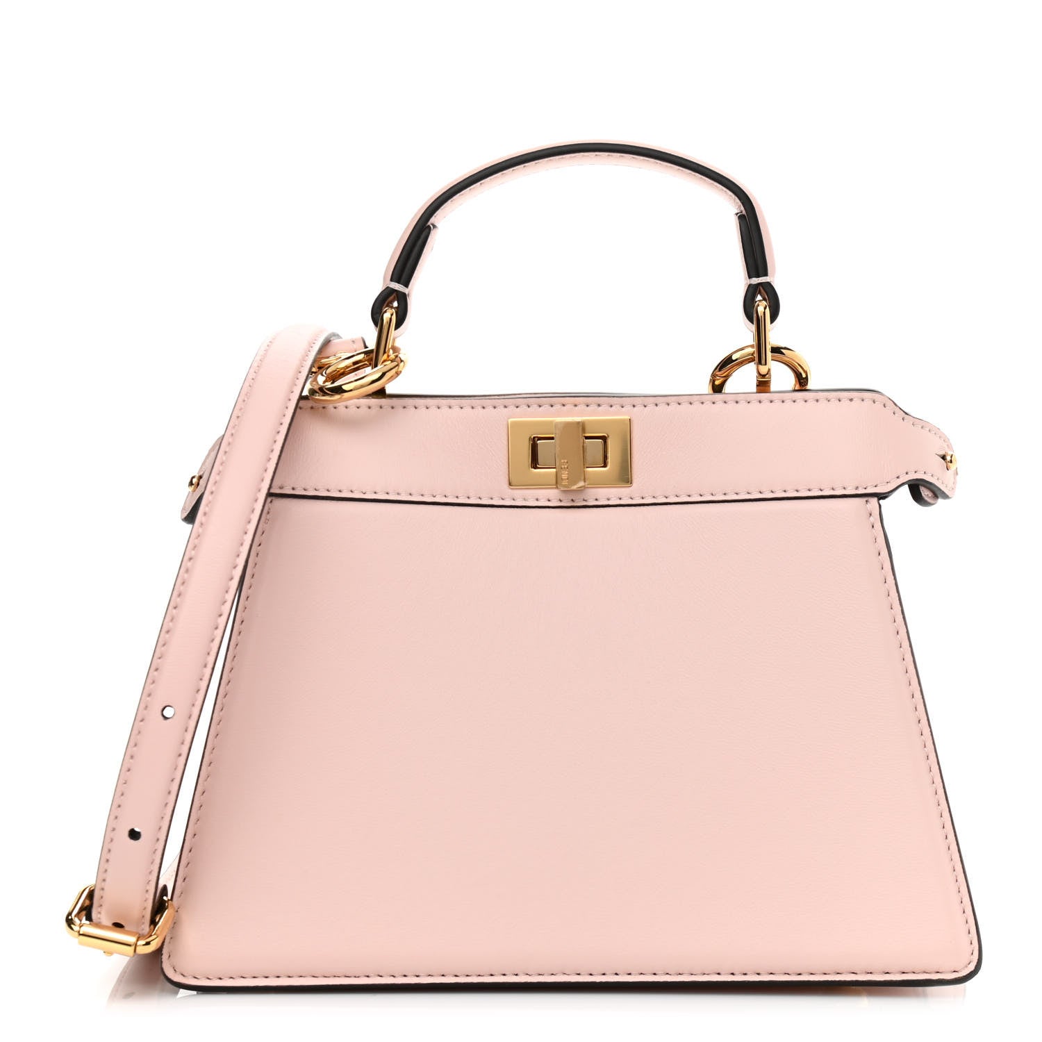 Fendi Shiny Nappa Petite Peekaboo I SEE U Satchel Rosa Confetto 1 of 11