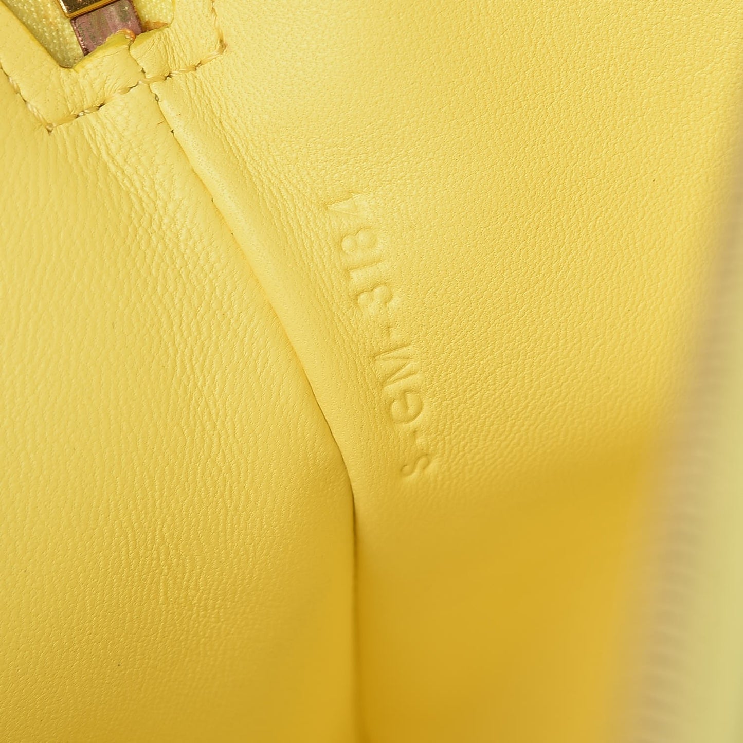 Lambskin Bi-Color Solo Clutch Pouch Fluo Yellow Grey