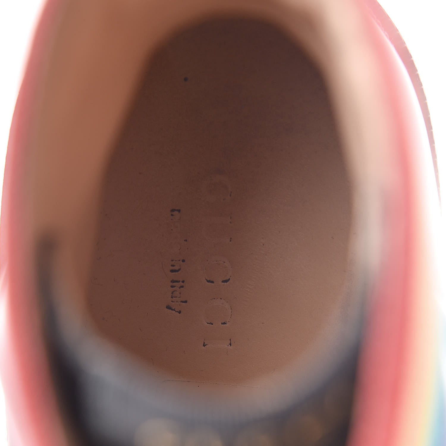 Gucci Calfskin Rainbow Trip Lace Up Combat Boots 39.5 Black 11 of 14