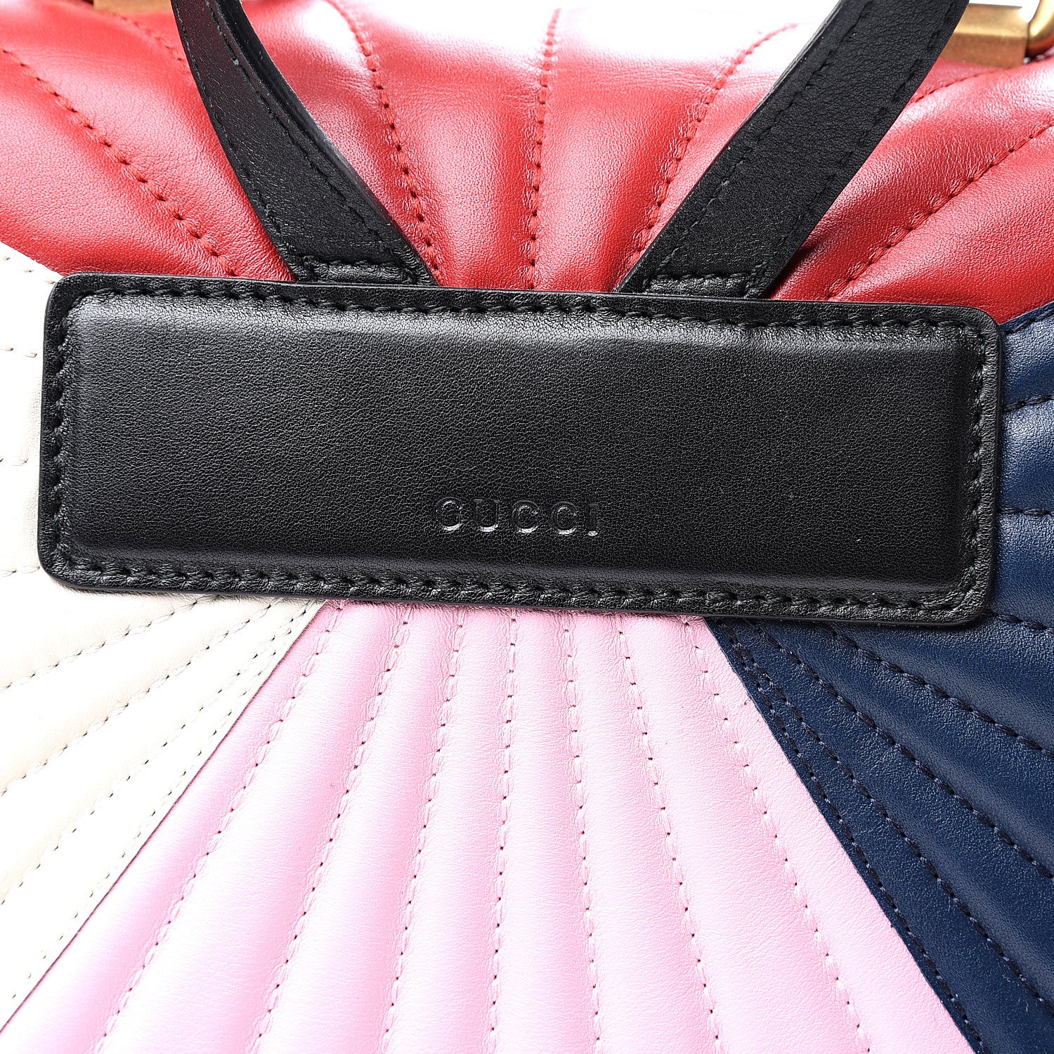Gucci Calfskin Bamboo Trapuntata Queen Margaret Backpack Blue Agata Hibiscus Red Mystic White Sugar Pink 11 of 12