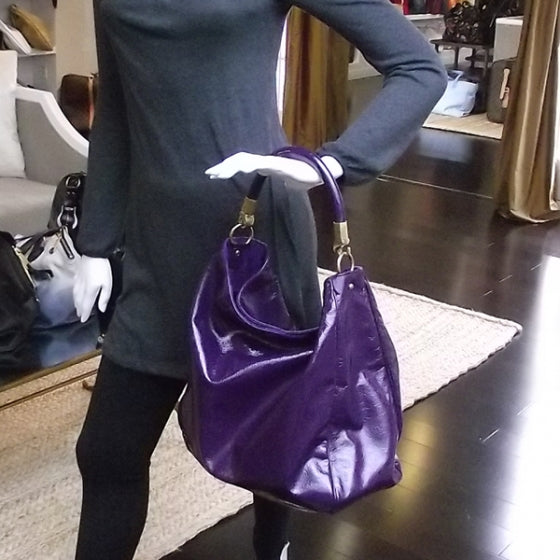 Saint Laurent Patent Roady Purple 2 of 9