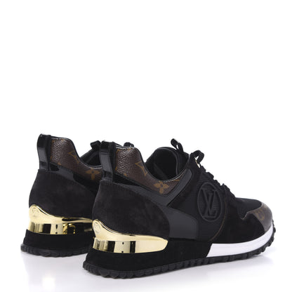 Louis Vuitton Suede Monogram Run Away Sneakers 37 Black 4 of 9