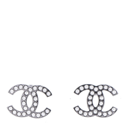Chanel Ruthenium Crystal CC Earrings 1 of 5