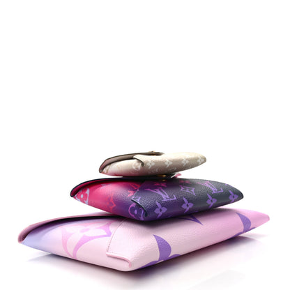 Louis Vuitton Monogram Giant Spring in the City Kirigami Pochette Set Sunrise Pastel Midnight Fuchsia Sunset Kaki 4 of 8