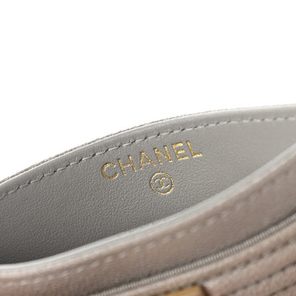 Chanel Caviar Quilted Boy Card Holder Grey 6 of 8