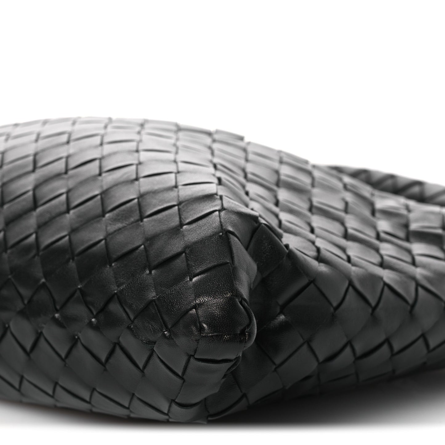 Calfskin Intrecciato Small Hop Black
