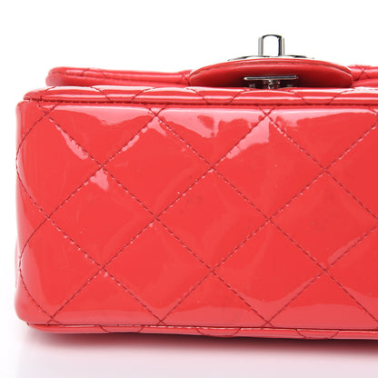 Chanel Patent Quilted Mini Square Flap Pink 12 of 13